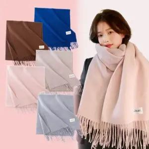 머플러 겨울목도리 무지머플러 빅사이즈 롱 캐시미어 목도리 여성 겨울 방한 머플러겨울 넥워머KK877