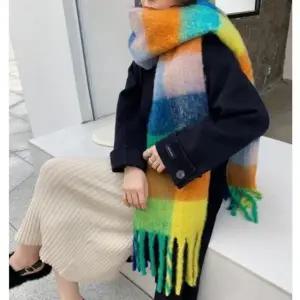 7색 1개 체크 빅목도리 롱머플러 겨울머플러 오버사이