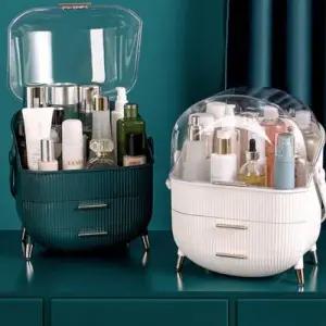 모던 아크릴 덮개 화장품 정리 보관함 W822E4A