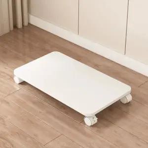 컴팩트 이동식 받침 선반 복합기 정리 책상 프린터 B 45x30 -브라이트화이트