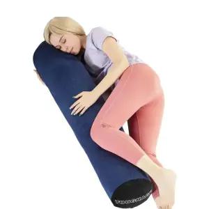 바디필로우 원통형 긴 베개 팽창식 쿠션 웨지 볼스터 롤 베드 에어 블로우 바디 서포트 요추 다리 요가 위