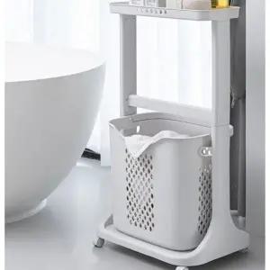 빨래바구니 이동식 세탁 대용량 선반 통 욕실 A (WFKENKS)