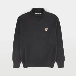 메종키츠네 폭스 헤드 패치 남녀공용 터틀넥 니트 HM00508KT1036 H190