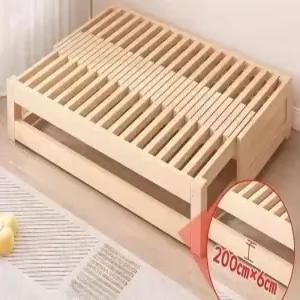 모던 확장형 원목 침대 소파베드 평상형 쇼파 프레임 우드 가정용 심플 테이블 다용도