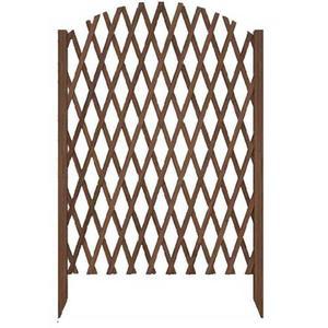 울타리 격자 펜스 우드 격자무니 아치 정원담장 텃밭 벽면 탄화색 70CM(평평함) 원목