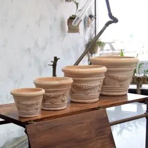 이탈리아 명품 수제토분VLF.I415 D15 15x12cm인테리어화분 분갈이 원예용품 홈가드닝 내추럴 흙화분 예쁜