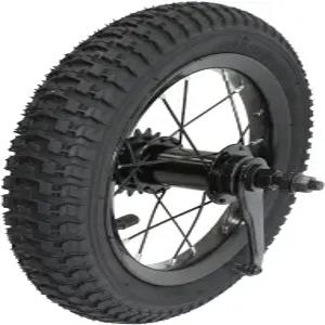 12인치 자전거 뒷바퀴 교체용 솔리드 에어 고무 타이어 및 이너 튜브 바퀴