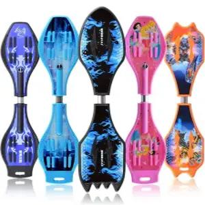 스네이크보드 에스보드 소형 스케이트 led 바퀴 롤러 없음 스윙 비반짝임 선물 플라잉