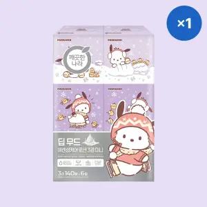 깨끗한나라 포차코 미용티슈 미니 딥무드 에센셜 140매 6입