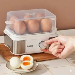 [휴빅] 타이머 계란찜기 계란 삶는 기계 달걀 반숙기 고구마 호빵 찜기 에그쿠커