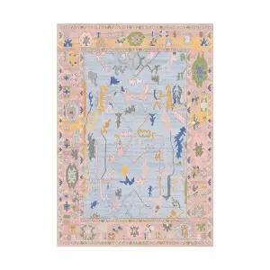 에스닉 카페트 파스텔 보헤미안 모로코 페이즐리 사계절 러그