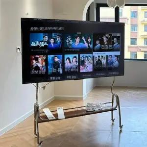 티비 스탠드 원목 거치대 이동식 모던 tv  거실 이젤형 우드 인테리어 받침