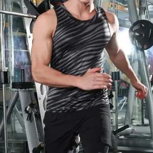 JJM-NS568 남자물결민소매나시요가복