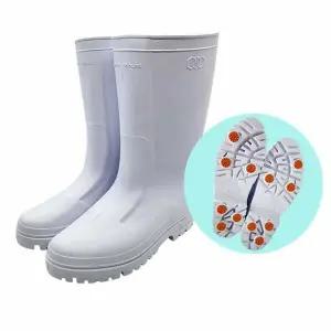 백색 미끄럼방지 장화 슈마켓 250mm 남녀공용 NEW 단