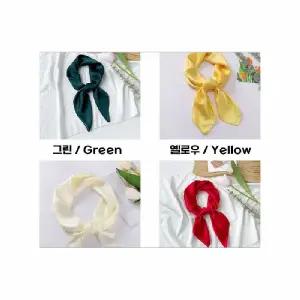 고급 실크 쁘띠 스카프 간절기 목도리 여성 머플러