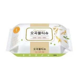 깨끗한나라)오곡물티슈(100매/캡형) 물티슈 깨끗한나라물티슈 오곡물티슈