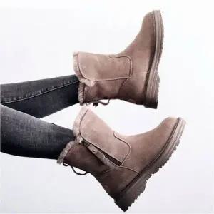 여성 앵클부츠 스웨이드 털안감 겨울부츠 2색 방한