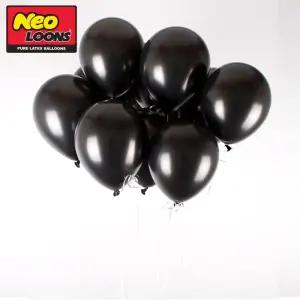 블랙 25cm 풍선 펄 100개입 라운드