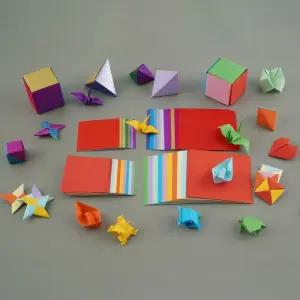 학종이 색종이 아트 접기 컬러 양면 단면 단색 반짝이 7x7cm 양면색종이