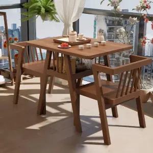 원목 확장형 식탁 2인용 조립식 테이블 세트 실용적인