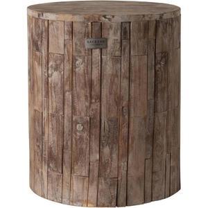 발켄 홈 엘리스 원형 러스틱 가든 스툴 u2013 솔리드 우드 야외 좌석 및 사이드 테이블, 양념된 파티오 마감의 휴대용 가구, 정원 가꾸기, 엔터테인먼트 장식에 다용도로 활용 가능