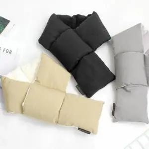 (색상 패딩머플러 블랙)남녀공용 클래식 패딩 목도리 방한 겨울 경량 머플러 머플러 목도리 방한 용품 겨울