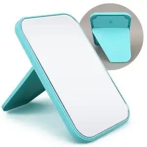 사각 스탠드 거울 블루 걸이형 탁상 화장 휴대용 WFFHZOK