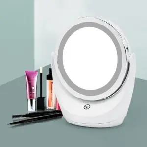 화장대 각도조절 LED거울 사무실 배율 조명탁상거울 WFD91FC