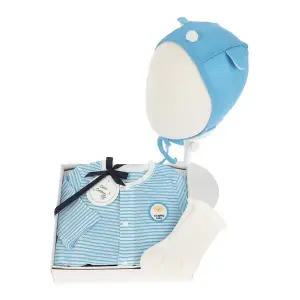 갤러리아 (백일,임신,출산) BL) 도기와펜세트우주복 + 아이보리컬러골지양말