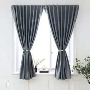 무타공 붙이는 암막 커튼 찍찍이 창문 가림막 방풍 외풍차단 100x120cm