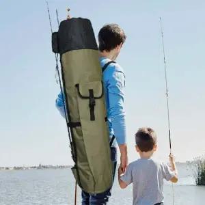릴장착 긴 낚시대 홀더 낚시가방 벨트형 로드케이스