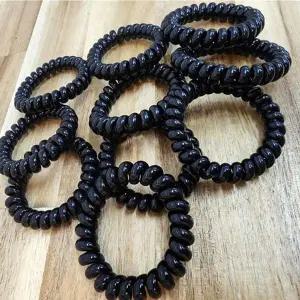 [골드스마일]헤어밴드 블랙 머리끈 스프링 10개 세트 전화선 꾸안