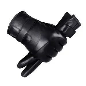 바이크장갑 겨울 가죽 방한 PU 털장갑 오토바이 라이