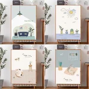 붙이는 가리막 벨크로 가리개 커튼 찍찍이 패브릭포스터