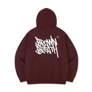 브라운브레스 BROWNBREATH TAG OG HOODIE - BURGUNDY