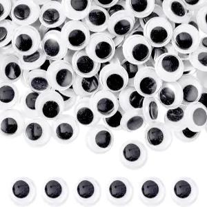 공예품을 위한 300개의 구글리 즈 블랙 화이트 셀프 흔들기 DIY 공예 프로젝트를 끈적끈적한 할로윈