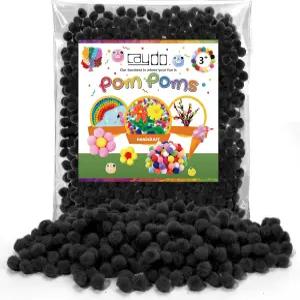 케이도 500 1cm 할로윈 블랙 폼 미니 크래프트 볼 DIY 아트 크리에이티브 공예 프로젝트 장식