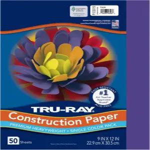 트루레이 건설 용지 50 재활용 9인치 x 12인치 보라색 50팩
