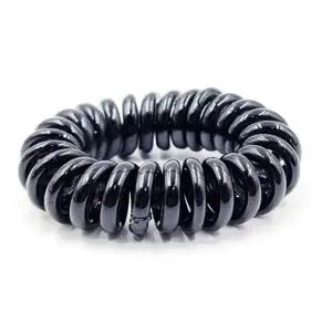 머리고무줄 검은색 스프링 헤어밴드 검정 1p