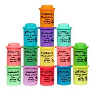 착색 밀 텐 프리 도우 버라이어티 팩 - 14가지 색상(각 5온스) 무독성 플레이 벌크 세트 감각 키트 파티