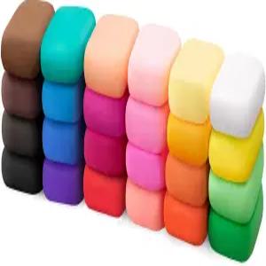 에어 드라이 클레이 24가지 색상 용 모델링 DIY 성형 매직 3세 이상 소년 소녀용 장난감 선물