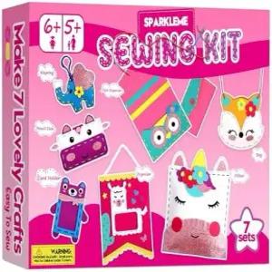 여자를 위한 재봉 공예 키트 5-10세 를 DIY 펠트 인형과 베개가 포함된 7가지 재미있는 프로젝트 초보자를