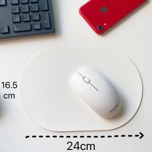 미끄럼 방지 고무 베이스 타원형 미니 소형 호환 마우스 패드 노트북 컴퓨터 무선 키보드 트레이용 방수 컴