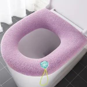 변기커버 변기시트 빨아쓰는 극세사 탈부탁 변기덮개 변기커버손잡이