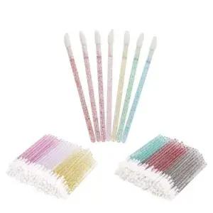 네일아트 입술 속눈썹연장 일회용 립브러쉬 50개 세트 WF498EC