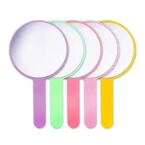 PVC 손잡이거울(원형) 모양거울 미용거울 휴대용 WFGZ7H5
