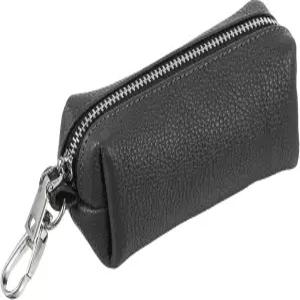 uxcell 가죽 동전 지갑 자동차 열쇠 홀더 가방 핸드헬드 체인지 열쇠고리 파우치 여성용 및 남성용