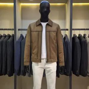 바쏘 가을 겨울 인조 스웨이드 남성점퍼 [카멜]