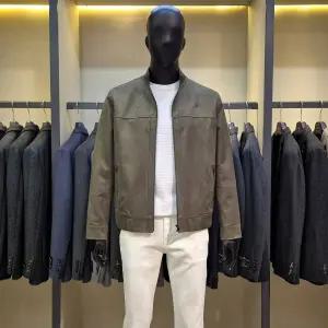 바쏘 가을 겨울 인조 스웨이드 남성점퍼 [카키]