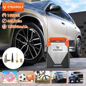 에텐울프 제피르 S3/S5 휴대용 타이어 공기 주입기 작동률 7800/15600mAh 자동차 자전거 펌프